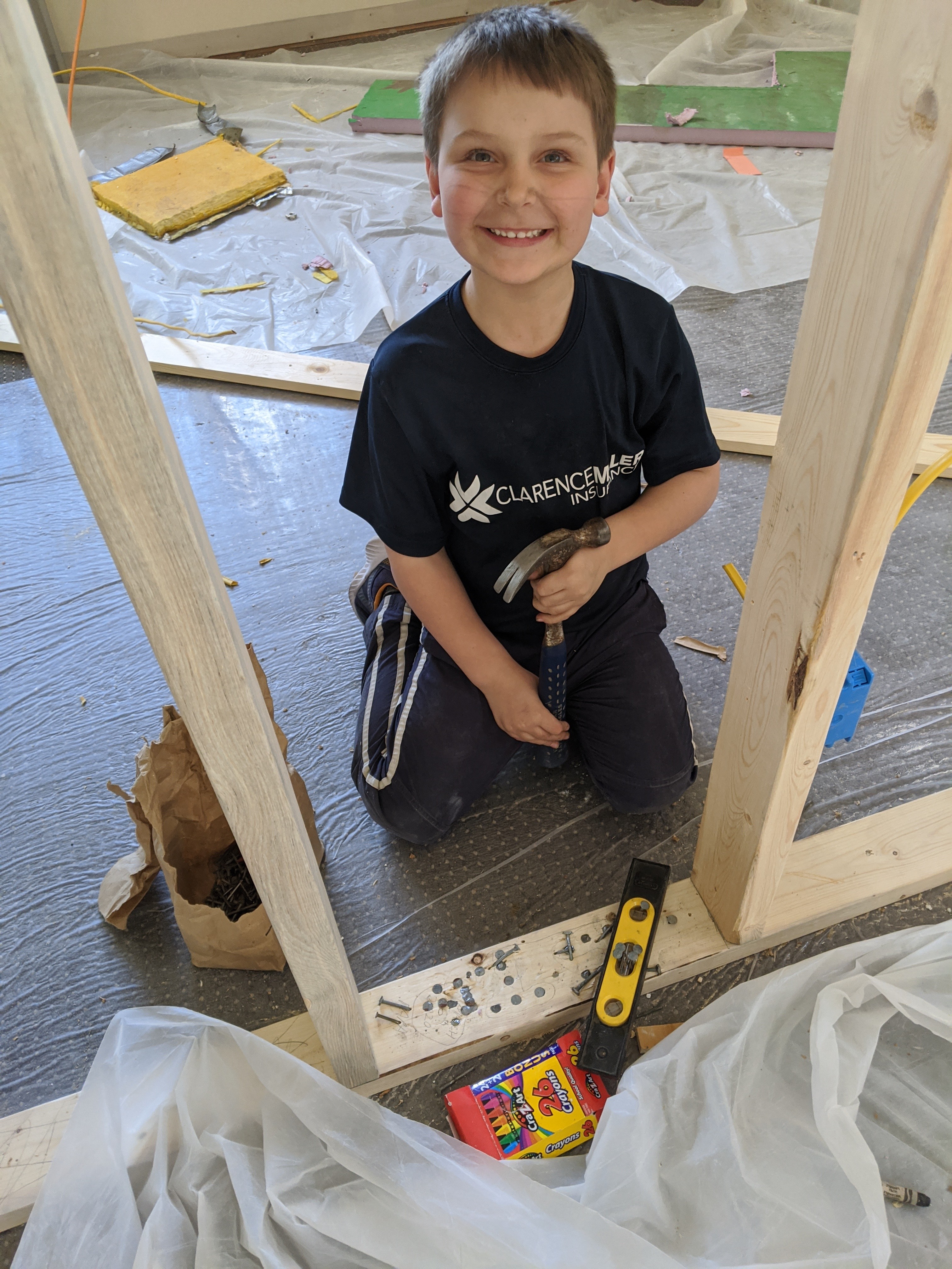 LUCAS LOVED HELPING DADDY AND PAPA BUILD